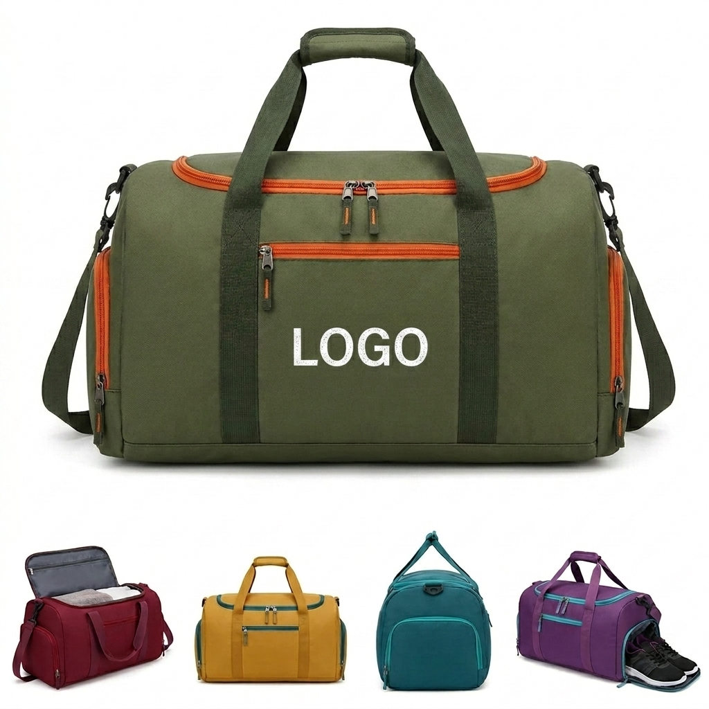 Waterproof Oxford Duffle Bag with Ventilated Shoe Compartment