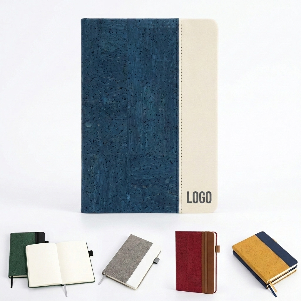 Hardcover Cork Blend A5 Notebook - 96 Sheets of 80 GSM Coated Paper for Fountain Pens & Markers