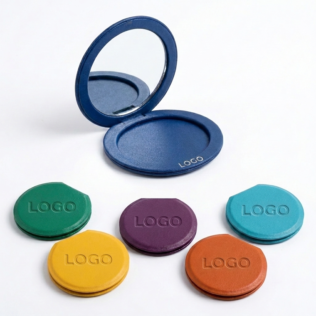 Compact Travel Makeup Mirror with Stand for On-the-Go Beauty