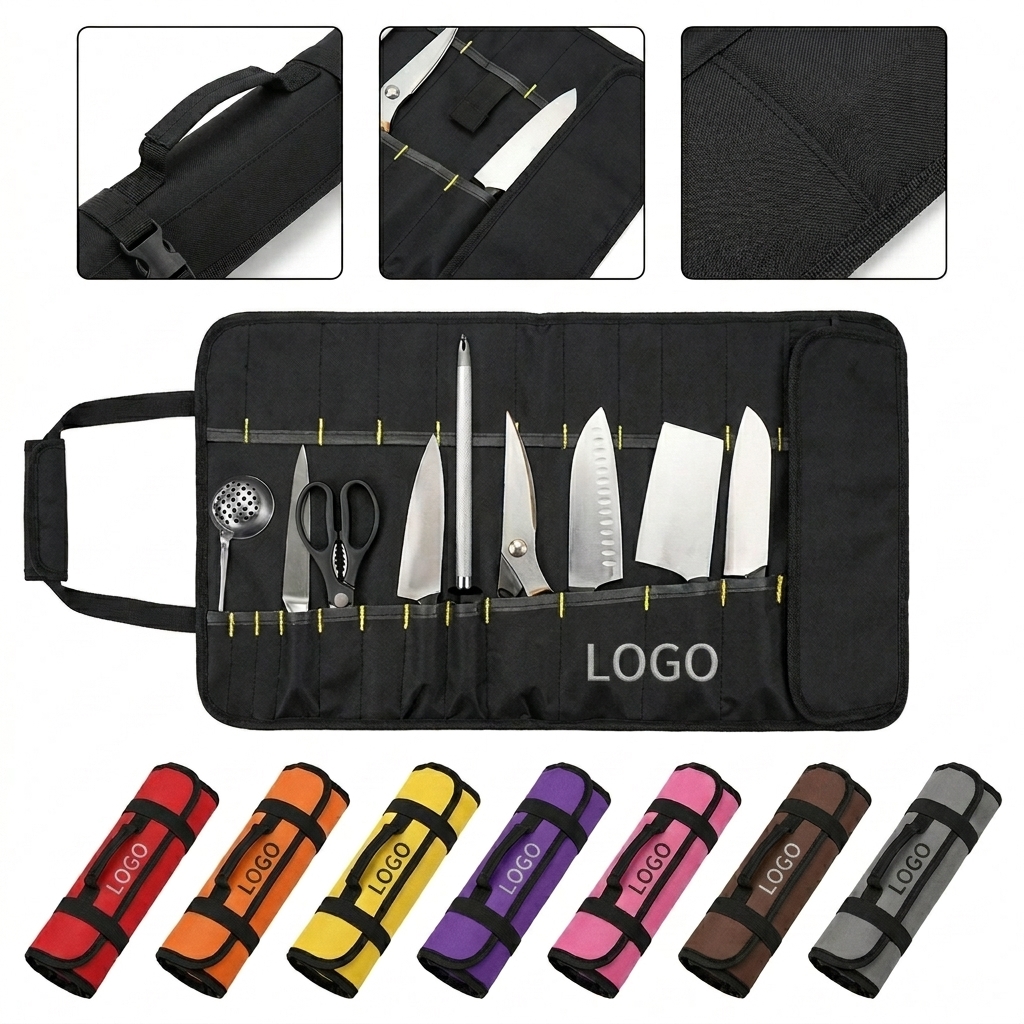 Professional Chef's Knife Roll Bag - Durable 900D Oxford Tool Wrap