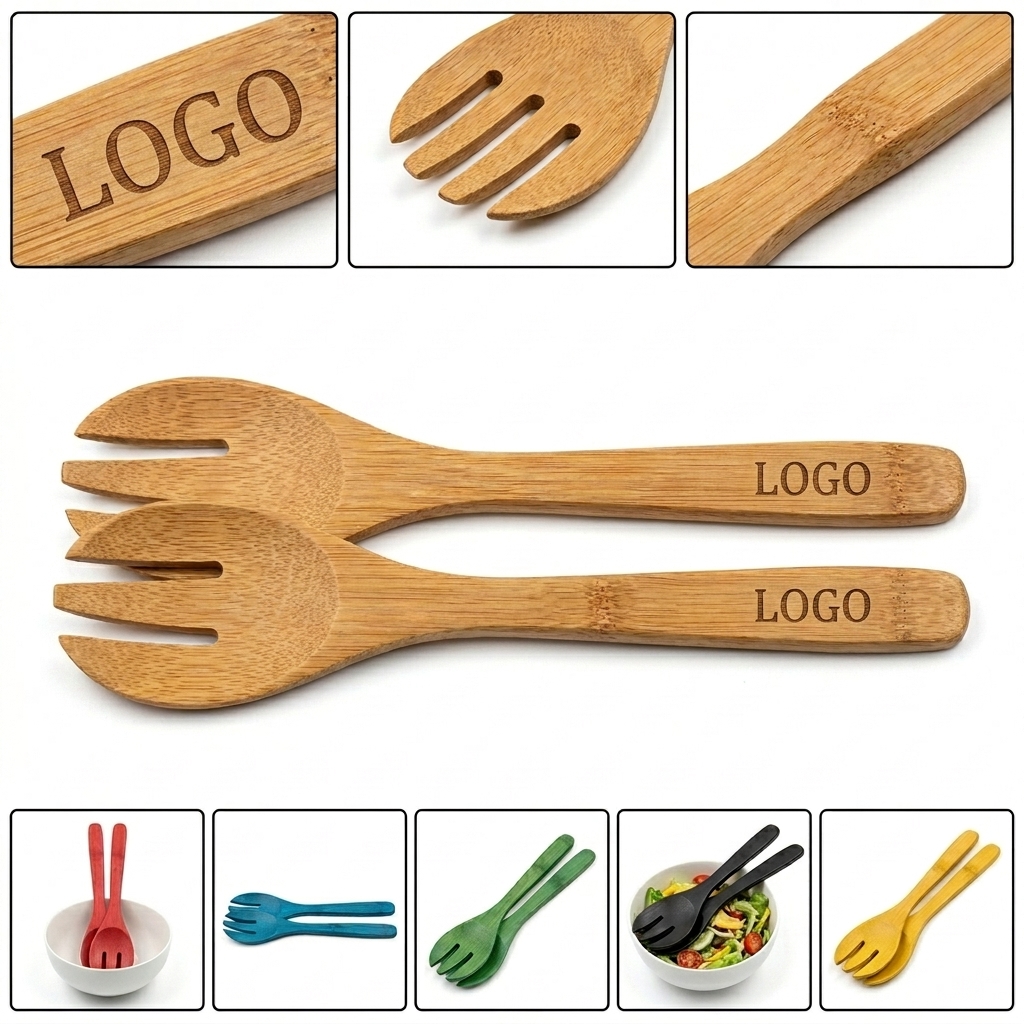 Bamboo Salad Tossing and Serving Utensils