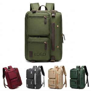 Multifunctional 15.6 Inch Laptop Backpack - Convertible Briefcase & Messenger Bag
