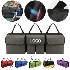 Durable Multi-Pocket Car Seat Protector and Storage Organizer