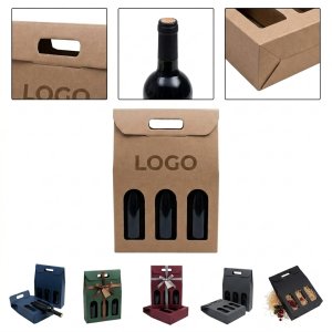 Eco-Friendly 3-Bottle Wine Gift Box