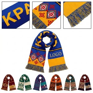Customizable 7.8" x 57" Team Spirit Acrylic Football Scarf with Tassels