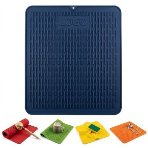 Multi-Purpose Silicone Dish & Microwave Safe Drying Rack Mat