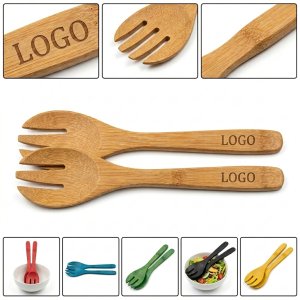Bamboo Salad Tossing and Serving Utensils